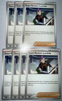 Pokémon Trainerkarte Team Rockets Lambda 7er Set neuwertig