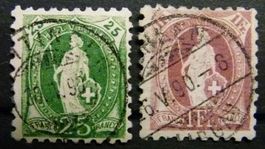 stehende Helvetia grobe Zähnung  9 3/4 Kat. 180.-- Stempel !