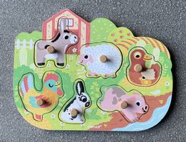 Holzpuzzle Happy Farm; 6-teilig (Janod)