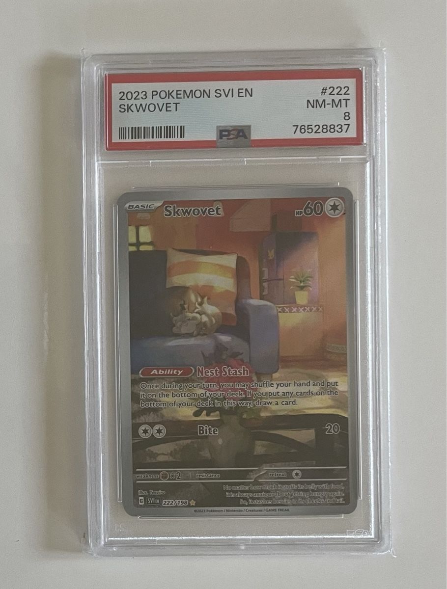Pokémon Carte collezionabili: Skwovet PSA8 EN – Nuovo (secondo la descrizione) da Zürich venduto da Uglybuddha