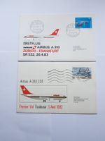Swissair vols spéciaux enveloppes philatéliques 1982, 1983