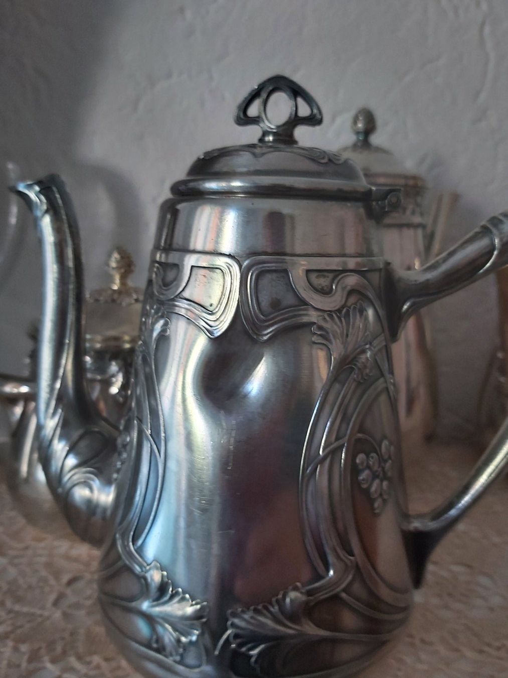 WMF Teekannen: Jugendstil Kaffeekanne WMF Straussenmarke – Gebraucht aus Bern von aronari 7