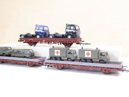 ROCO Armee 3 x Wagen + Militärautos / LKW Set H0