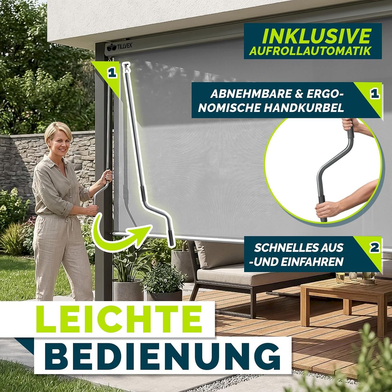 Markisen: Aussen-Senkrechtmarkise 200x250 grau – Neu und originalverpackt aus Bottighofen von zaap 4