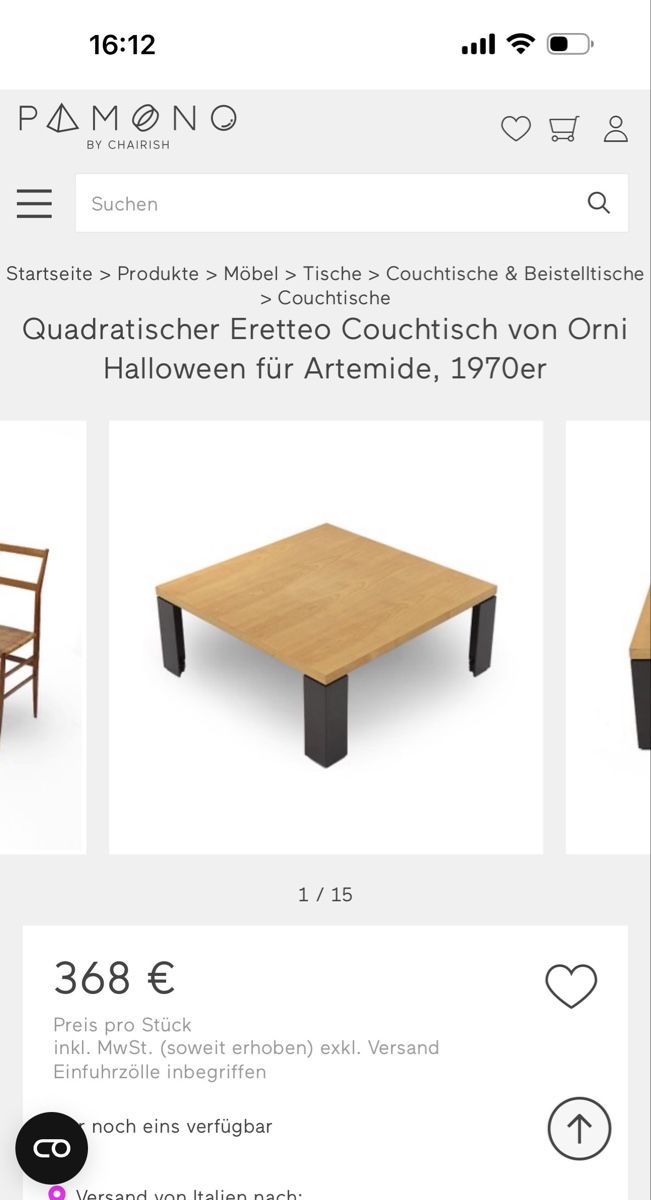 Tavoli: Eretteo Couchtisch von Artemide – Usato da Luzern venduto da cam_f7qx 1