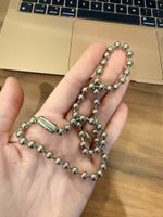 Coole Halskette, Kugelkette, Modeschmuck, Silberlook.