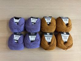 Lana Grossa Cool Wool - Violet und Goldgelb