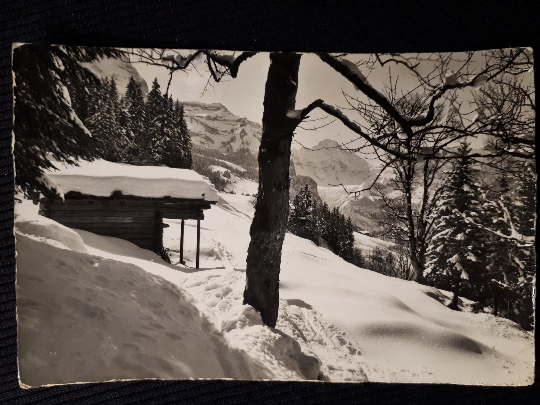 Cartoline postali: WINTERLANDSCHAFT BEI WENGEN - MIT MANGEL – Difettoso da Ponto Valentino venduto da giorgia06