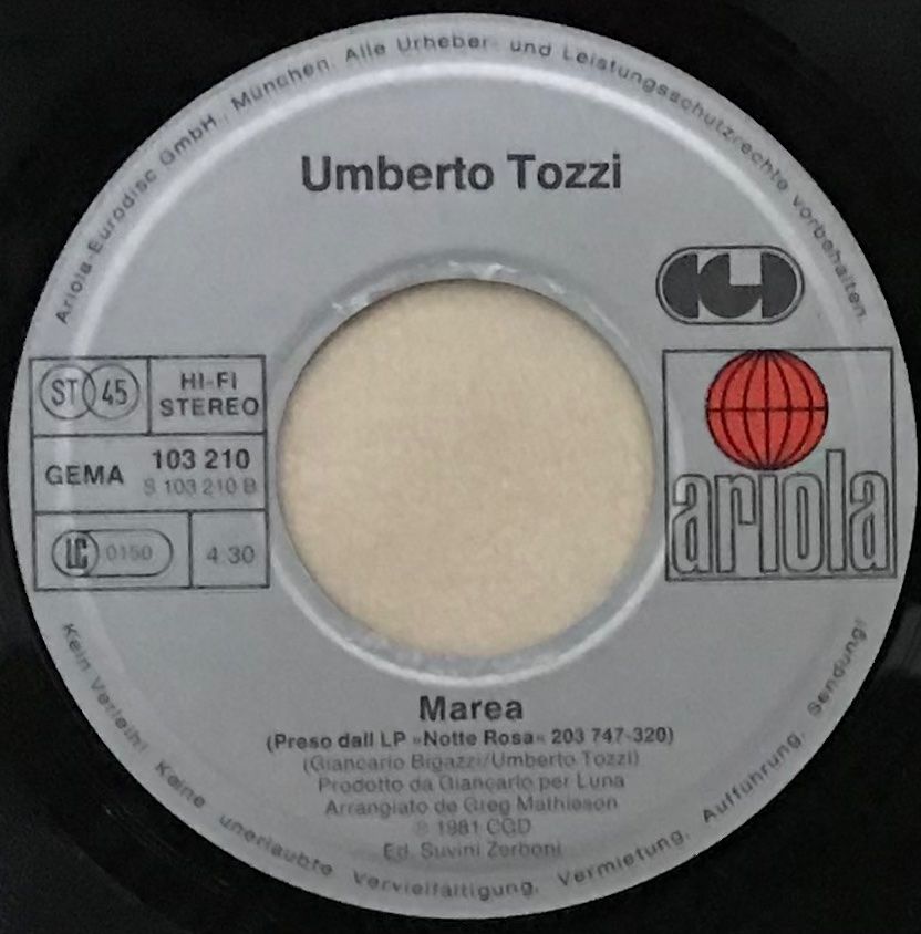 Schallplatten: UMBERTO TOZZI - PER ANGELA – Gebraucht aus Bussigny von vinyl-pas-cher 3