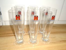 6 STANGEN Biergläser FELDSCHLÖSSCHEN, geeicht