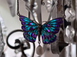 Vintage Collier Tiffany mit Schmetterling im Jugendstil 925S
