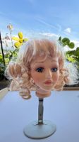 Puppenperücke, Perücke blond, Locken, Kunsthaar, Umf. 18 cm