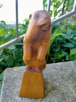 Schnitzerei Holzfigur Muntanella Murmeltier Marmot Marmotta
