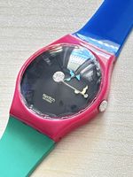 Swatch Uhr damenuhr pink blau gruen Armbanduhr Swiss Made 34