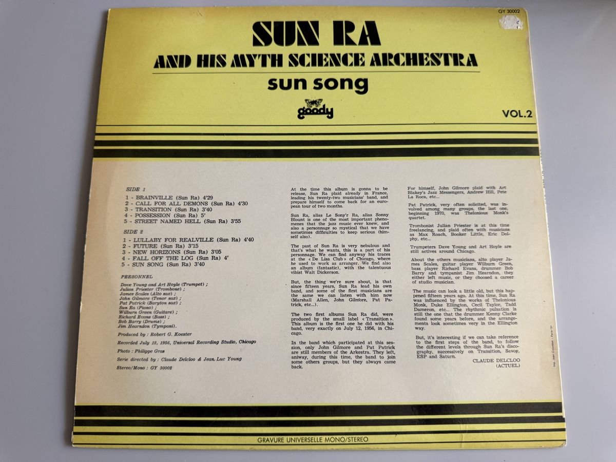 Dischi in vinile: Sun Ra 2 Lp - Sun Song +  Shandar – Usato da chur venduto da Ika11 5