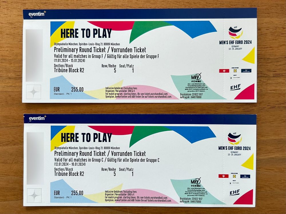 Men’s EHF Euro 2025 Tickets in München zum Superpreis! Kaufen auf Ricardo