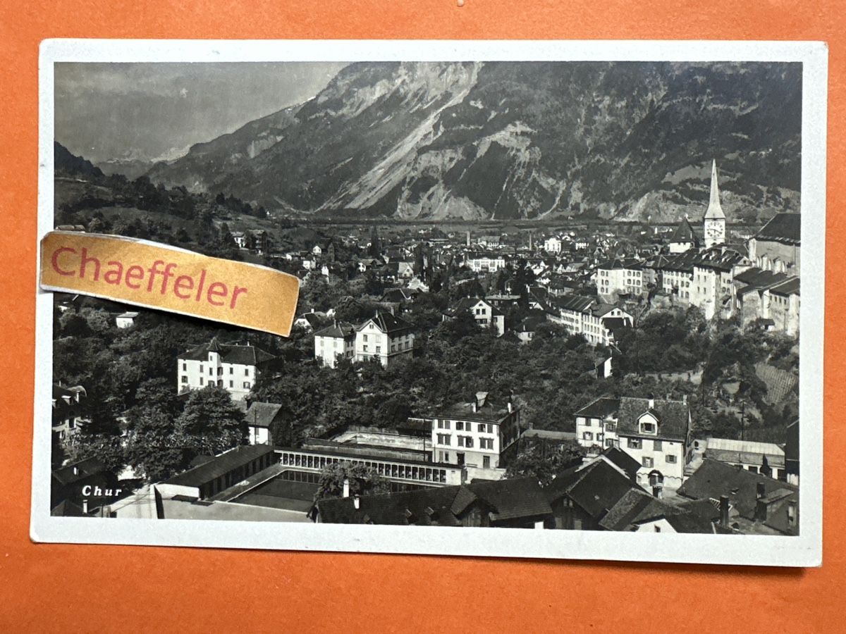 Ansichtskarten: 1930 Chur. – Gebraucht aus Zürich von Chaeffeler