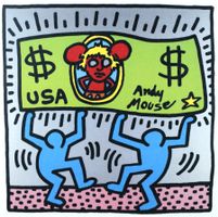 Keith Haring after, Druck auf Lithopapier ca. 37 x 28 cm
