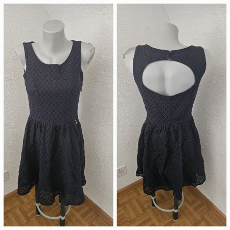 chices Cocktail - Kleid ONLY ca. Gr. 38 dunkelblau Spitze