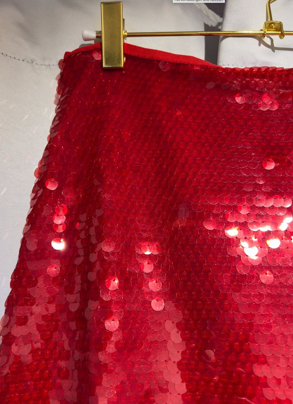 Gonne: Roter langer Paillettenrock! – Nuovo e nell'imballaggio originale da Zürich venduto da Naebeli 5