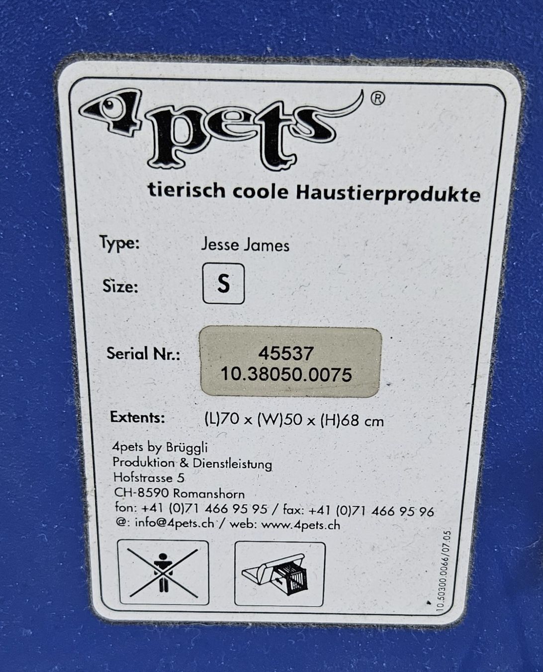 4pets Gabbie, trasporto & Sicurezza: 4pets Hundebox Jesse James – Nuovo (secondo la descrizione) da Hochdorf venduto da Berry005 4