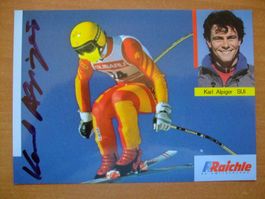 KARL ALPIGER (CH) SKISTAR HANDSIGNIERT TOP AK