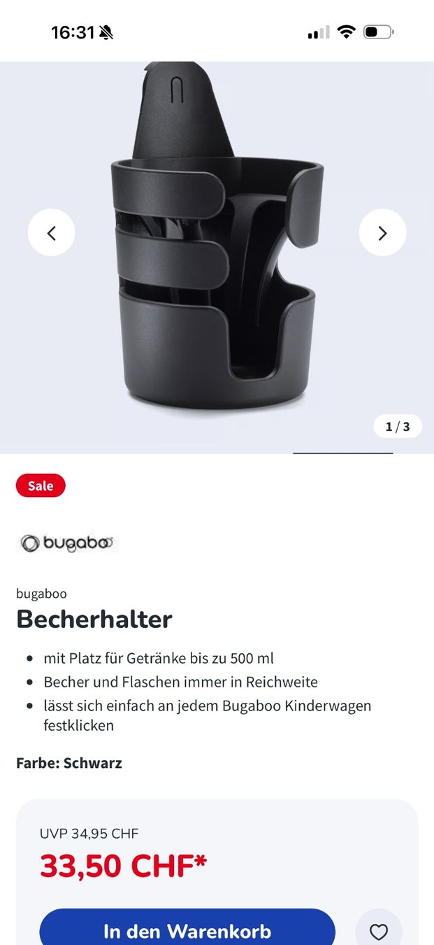 Bugaboo Carrozzine: Bugaboo Kinderwagen 3 Schwarz/Graphite – Usato da Zürich venduto da RBol29 3
