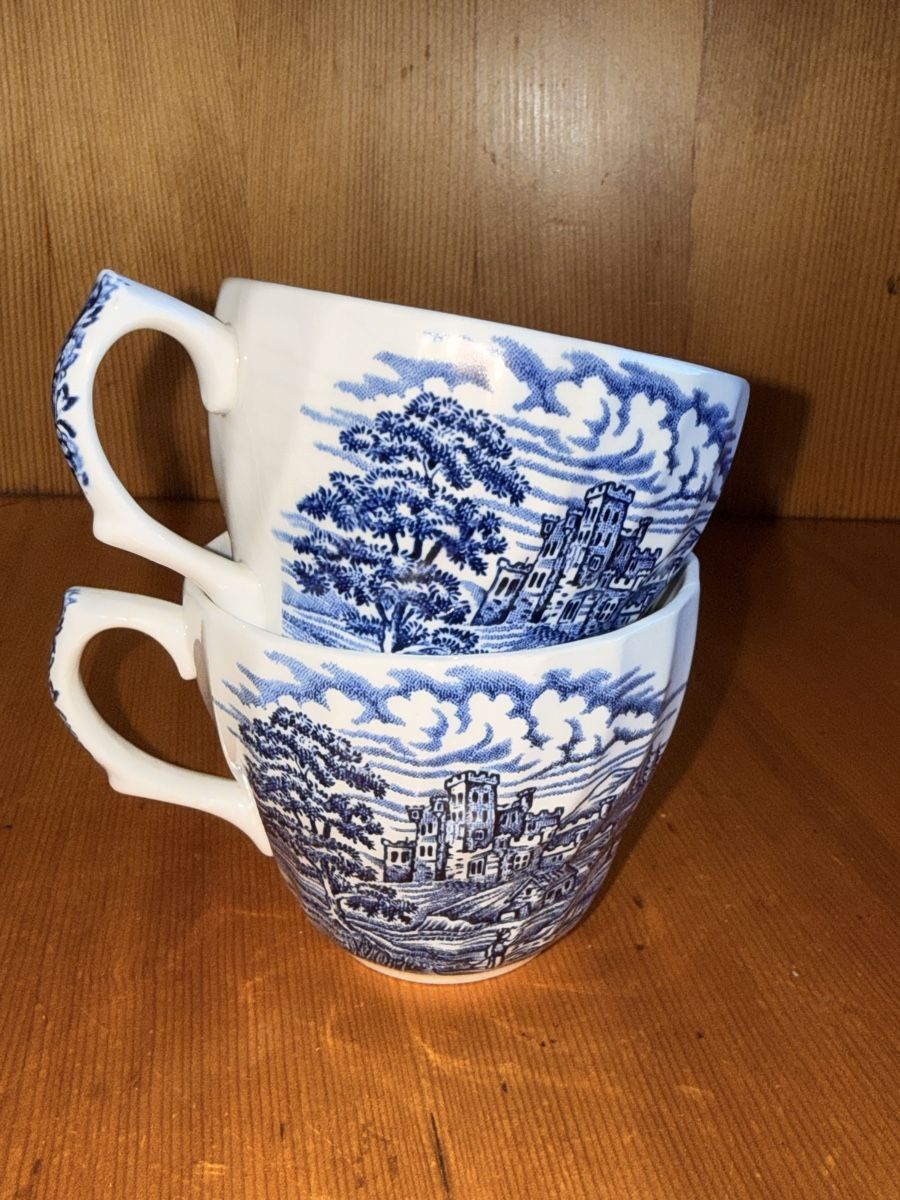 Tazze: 2 Tassen blau , England – Usato da Le Sentier venduto da CannelleVintage13 1