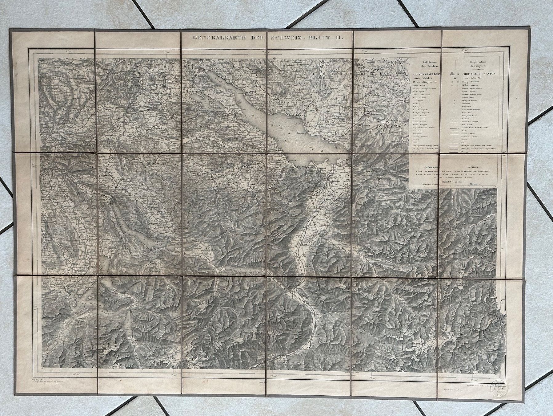 Cartes géographiques & atlas: Generalkarte der Schweiz 1867 – D'occasion à Zürich par ruedigg 1