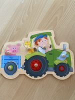HABA Holzpuzzle Bauernhof Traktor komplett