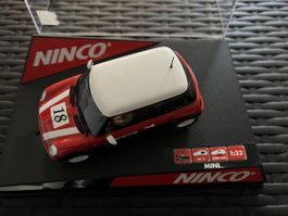 Slotcar Ninco Mini Cooper rot weiss 1:32 Neu