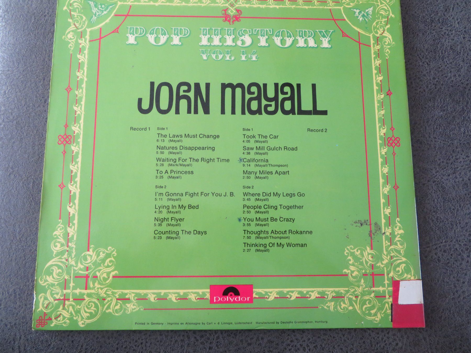 Dischi in vinile: JOHN MAYALL POP HISTORY VOL 14 2LPS – Usato da Zürich venduto da max_cp5f 1