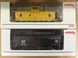 Wagons Märklin HO Union Pacific et Lackawanna.