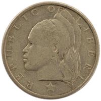 Liberia 25 Cents 1960 Silber