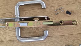 Glutz Sicherheits-Türschloss mit Drücker INOX