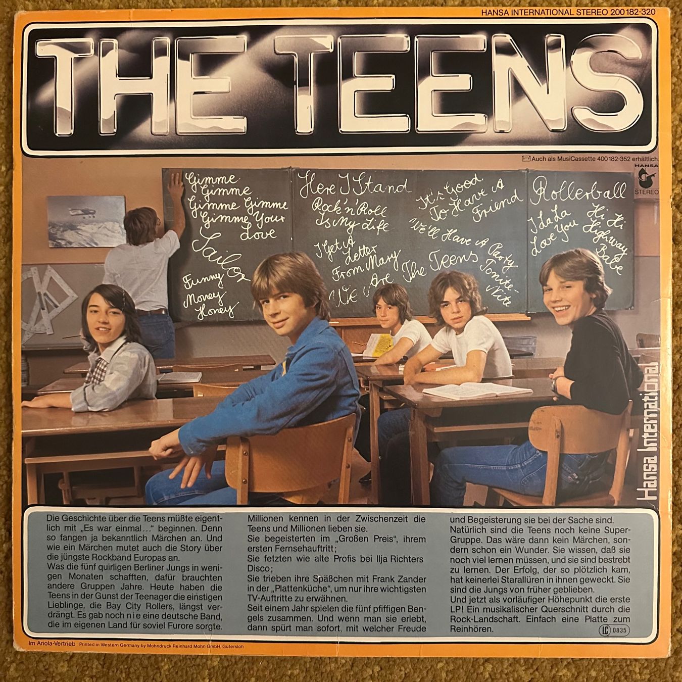 Schallplatten: LP - The Teens – The Teens – Gebraucht aus Breganzona von Onairda75 1