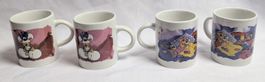 4x Vintage Diddl - Espressotasse - Tasse