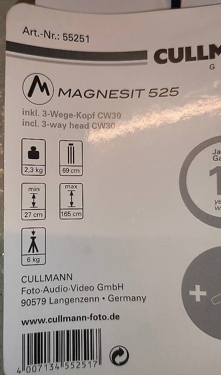 Manfrotto Treppiedi & Teste: Stativ Cullmann Magnesit 525M – Usato da Oberlunkhofen venduto da Neno23 1