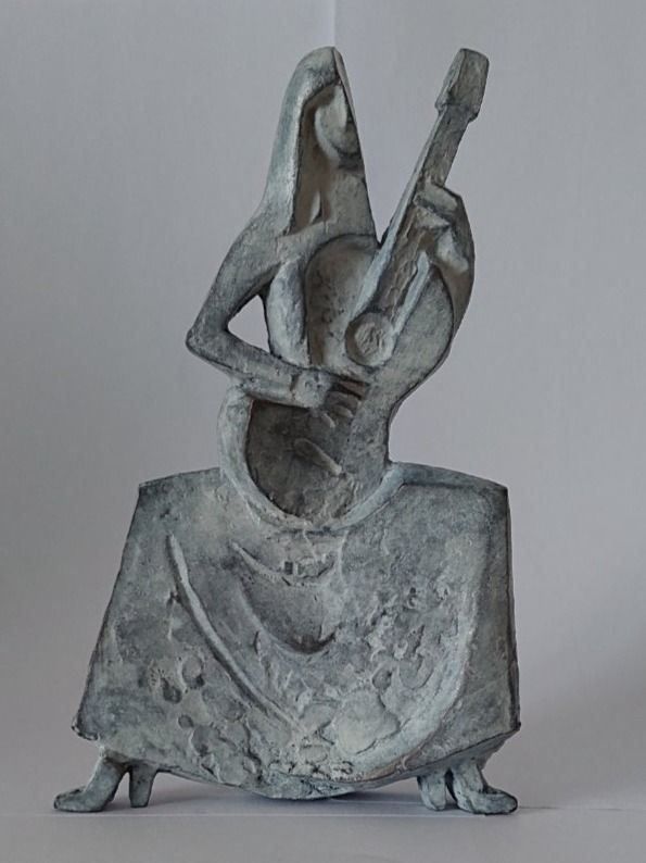 Sculture & Statue: Guitariste, bronze, Wojciech Pondel – Nuovo e nell'imballaggio originale da Genève venduto da mar_2kgm