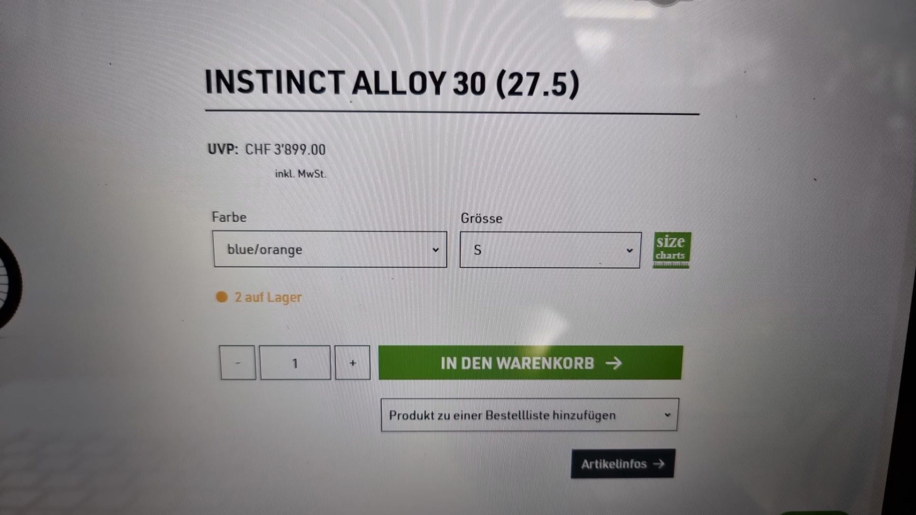 Rocky Mountain Bicycles Biciclette: Rocky Mountain Instinct Alloy 30 ( 27.5 ") – Usato da Bülach venduto da Zh94 5