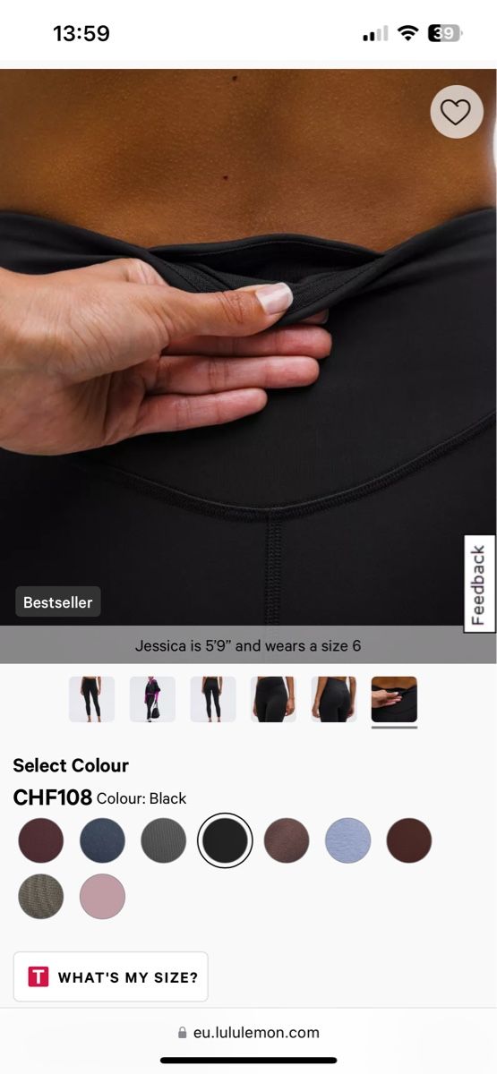 Lululemon Leggings: Lululemon Wunder Under SmoothCover Highrise Tight 64cm – Usato da Zürich venduto da caro.ha. 8