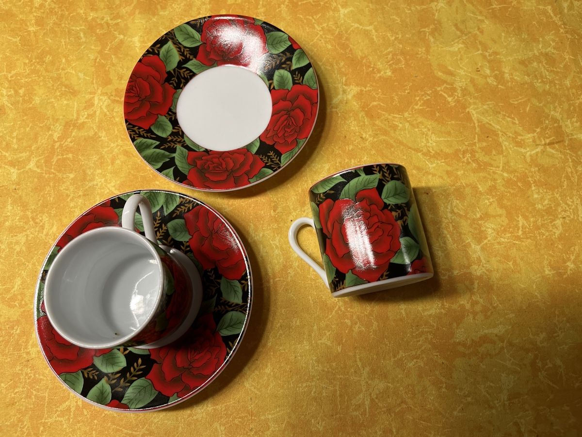 Set di piatti: 2 Espresso Tassen mit Untertassen – Nuovo (secondo la descrizione) da winterthur venduto da melifera 1