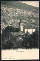 AK Orvin, l'Eglise, Blick zur Kirche