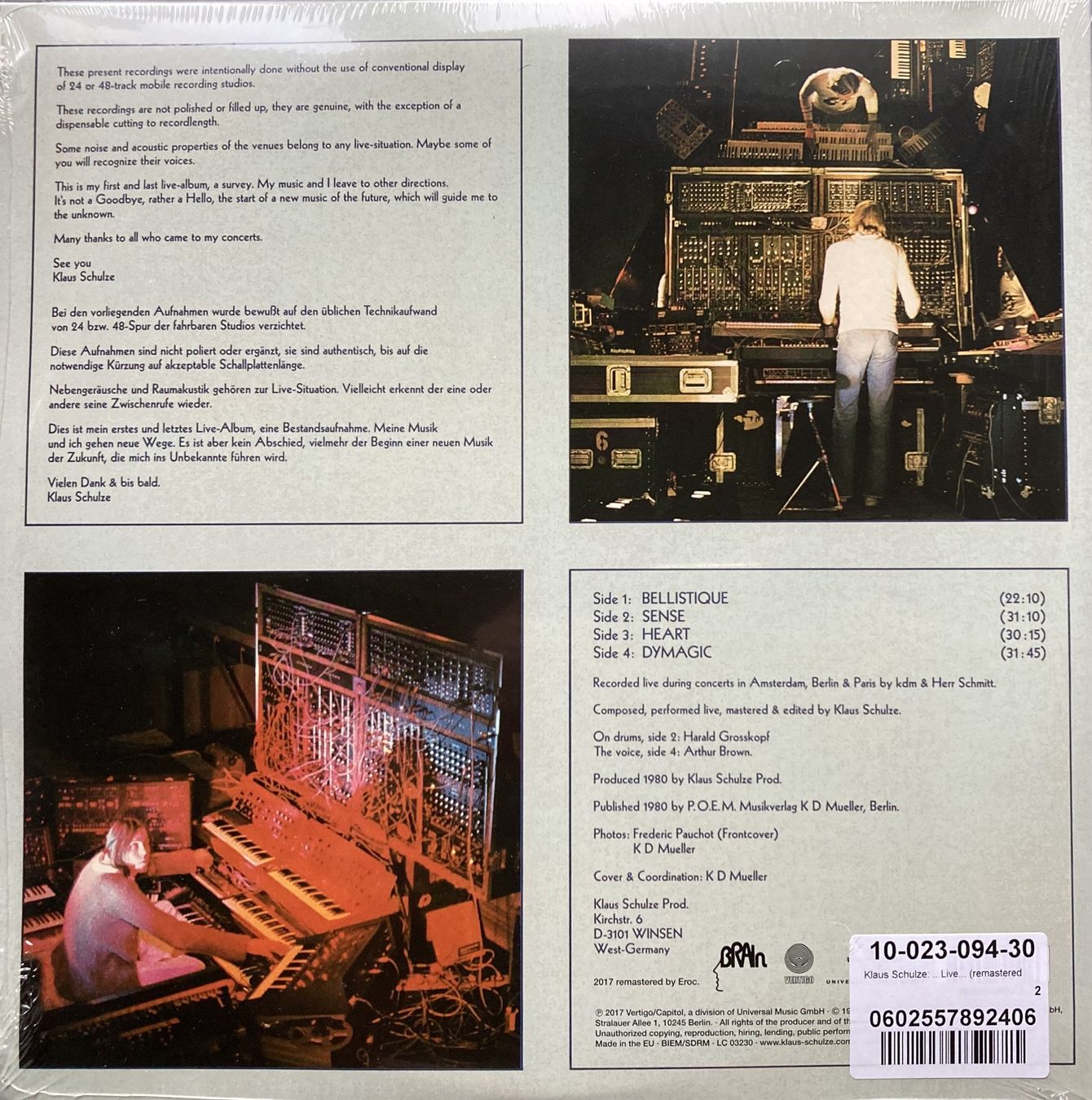 Schallplatten: KLAUS SCHULZE - ... LIVE ... – Neu und originalverpackt aus Bottens von hotter-than-hell 1