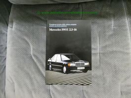 Mercedes-Benz 190 E 2.3-16 W201 1984/11 Prospekt italienisch