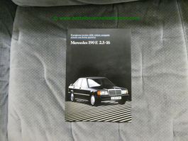 Mercedes-Benz 190 E 2.3-16 W201 1984/11 Prospekt italienisch
