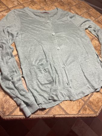 Chic Cardigan di lino-colore pistacchio-tg M/L-nuovo
