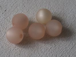 Polarisperlen-Set 5 matte Schmuckperlen in Soft-Rosa