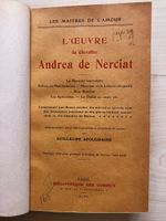 L'œuvre du chevalier Andrea de Nerciat - G. Apollinaire
