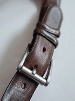 L.O.G.G. Ledergürtel Dunkelbraun 85 cm – Genuine Leather